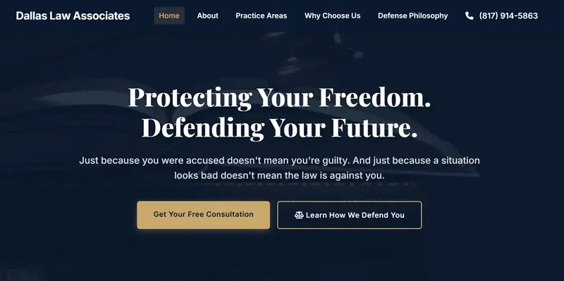 Dallas Law Associates website