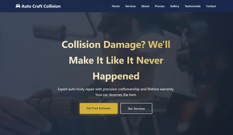 Auto Craft Collision website